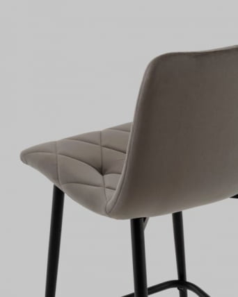 Стул полубарный Одди Diamond велюр темно-серый_7