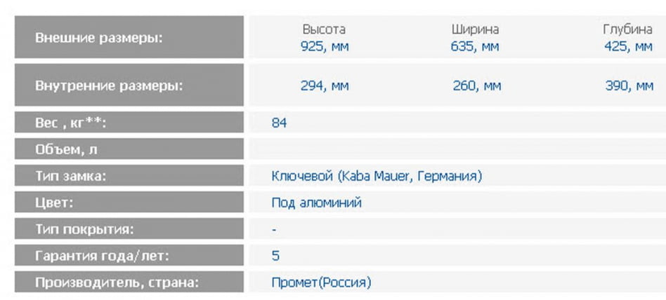 Депозитная ячейка DB-6 S.DGL_1