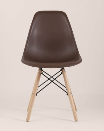 Стул Eames Style DSW коричневый 4 шт. комплект (разборный каркас)_5