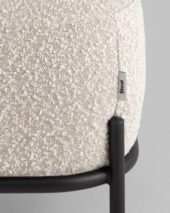 Пуф Стоун П ткань букле молочный_2