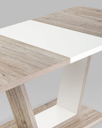 Стол раскладной Веcтор 120-160 Дуб анкона-белый / Vector_5