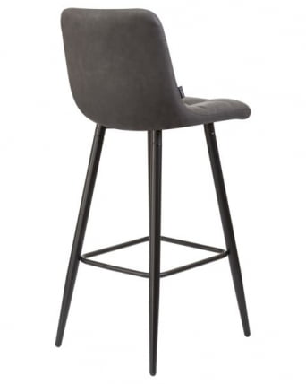 Стул барный ДОБРИН НИCОЛЕ (черные матовые ножки, серая антрацитовая винтажная экокожа (РУ-08)) 2 шт / DOBRIN NICOLE (RU-08))_4