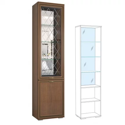 Пенал с витриной Ливорно ЛШ-4 Дуб сонома_0