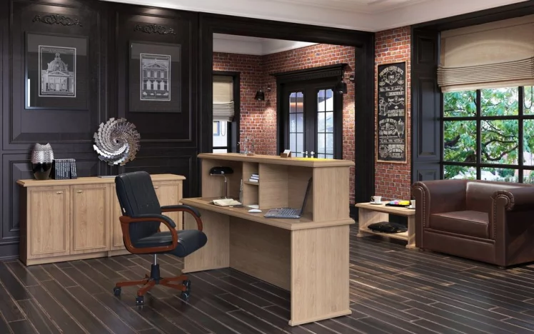 Стойка ресепшен RMS 090 Орех Даллас_4