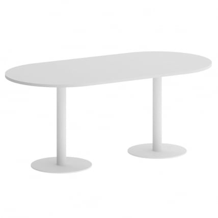 Стол овальный HOME OFFICE VR.SP-5-180.1 Белый/Белый металл_0