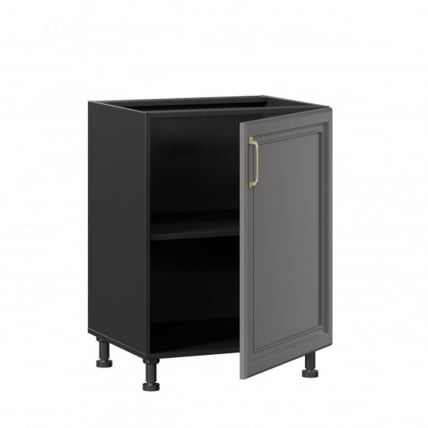 Тумба кухонная 600 Джелатто ЛД 241.050.000.131 Черный Оникс серый_1