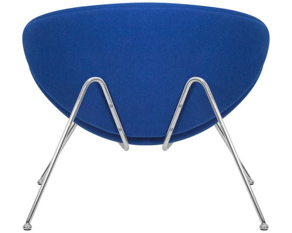 Кресло дизайнерское ДОБРИН ЕМИЛЙ (синяя ткань АФ6, хромированная сталь) 2 шт / DOBRIN EMILY AF6,_6