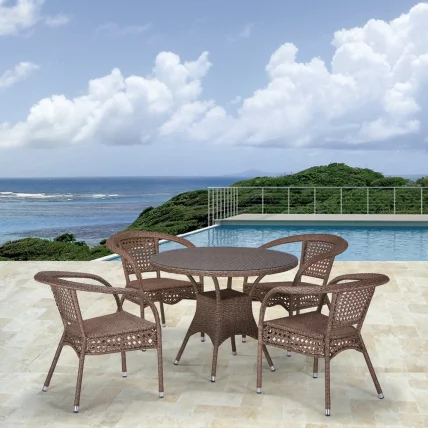 Комплект плетеной мебели T220CT/Y32-W56 Light brown 4Pcs_0