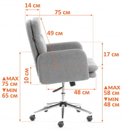 Кресло Dover хром букле, олива, barni dusty green_12