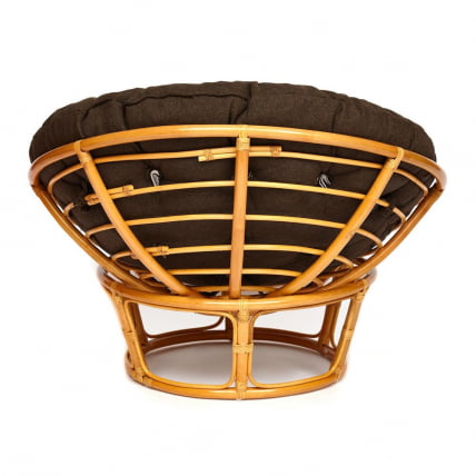 Кресло PAPASAN 23/01 W /с подушкой/ диаметр подушки 125 см, 115х101х104 см, Honey (мед), ткань Коричневый, 3М7-147_2