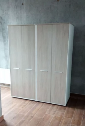 Шкаф для одежды 4 широкий, глубокий Deka 10.19.303 Дуб Сантана светлый/Белый_2