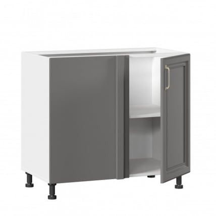 Тумба кухонная угловая 1000 Джелатто ЛД 241.090.000.096 Белый Оникс серый_1