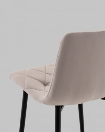 Стул полубарный Одди Diamond велюр светло-серый_7