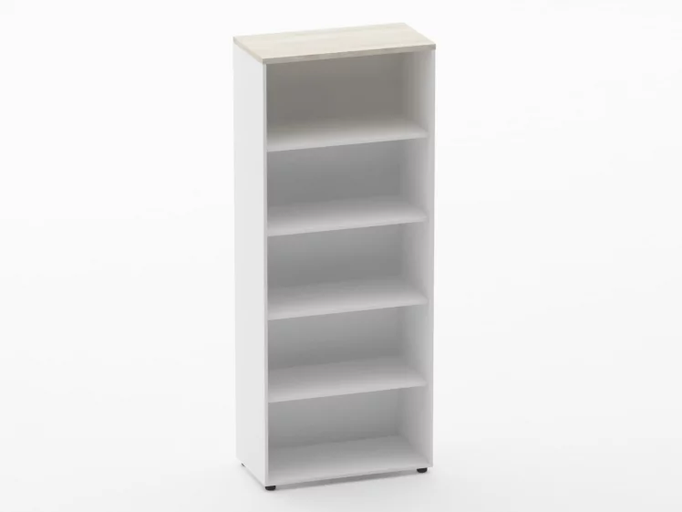 Шкаф 4 широкий открытый Deka 10.19.101 Дуб Сантана светлый/Белый_0