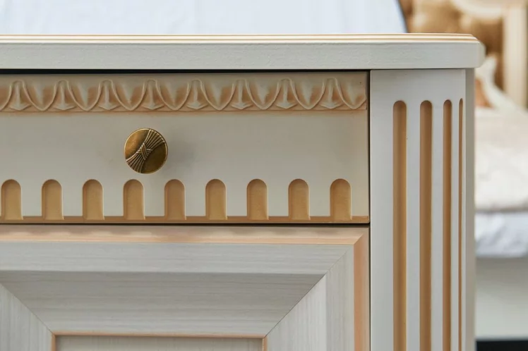 Комплект мебели для спальни Марлен №6 Кремовый белый Патина_3