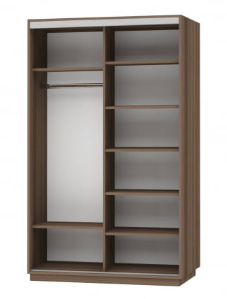 Шкаф-купе двухдверный Экспресс Дуо Экспенс 1400х2200h Ясень шимо тёмный_1