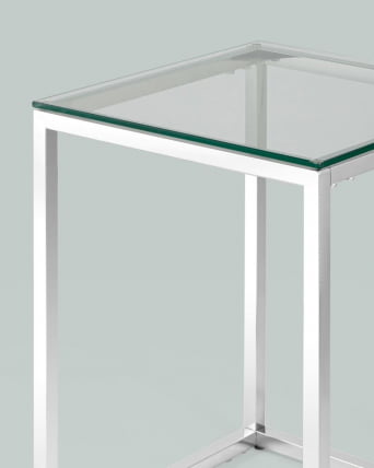 Журнальный стол ТАУН 40x40 Серебро_5