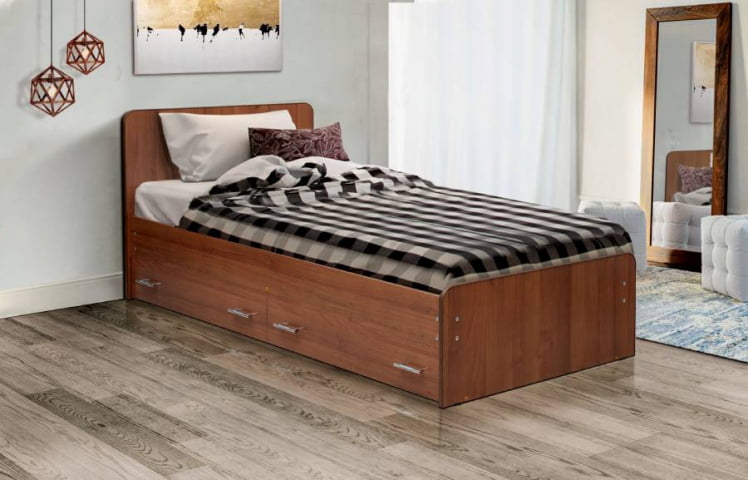 Кровать с ящиками на уголках №5 ЛДСП 700*2000 Бук_0