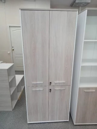 Шкаф 4 широкий закрытый, 4 двери Deka 10.19.151 Дуб Сантана светлый/Белый_3