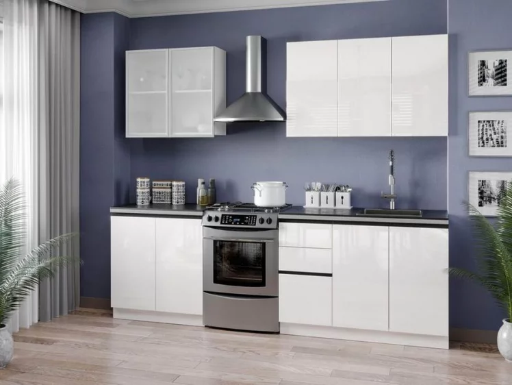 Тумба кухонная 800 Шервуд ЛД 281.060.000.143 Белый Белый глянец_3