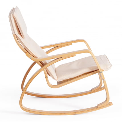 Кресло-качалка mod. AX3005 дерево береза, ткань: полиэстер/хлопок, 61х94,5х104 см, дерево: дуб #3, ткань бежевая 1501-4_1