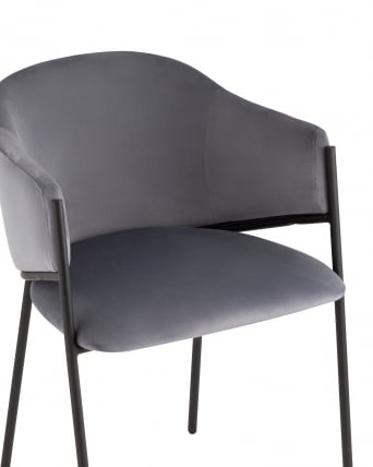 Стул Брасе велюр Серый / Brace_6
