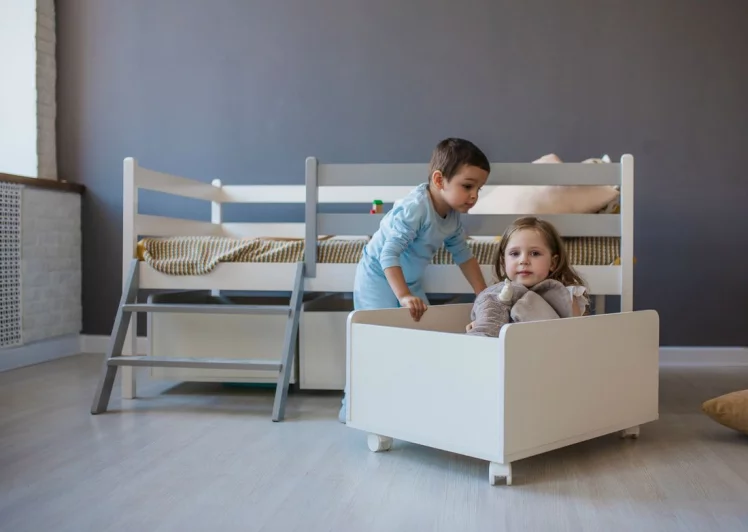 Лестница к кроватям 1600*800 RooRoom VK-101с Серая_2