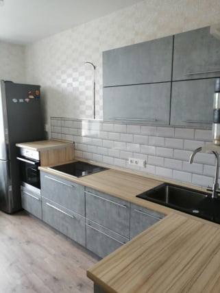 Глянцевый фартук (КОМПОЗИТ) KM 10 Белый_6