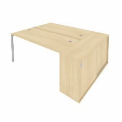 Рабочая станция с опорным шкафом-купе Metal System Б.РС-СШК-1.4 Акация/Серый_0