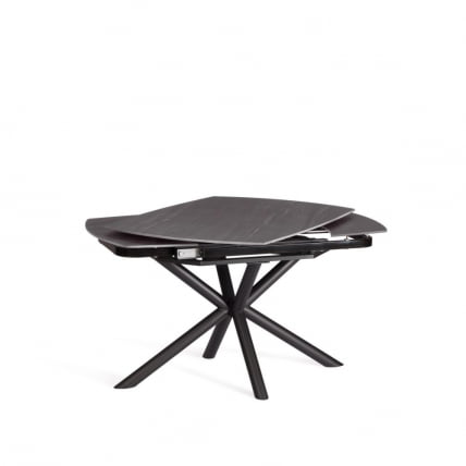 Стол обеденный Winston/Винстон столешница керамика (матовая) /опоры металл, темно-серый/черный, (120+30+30)x80x75 см_5