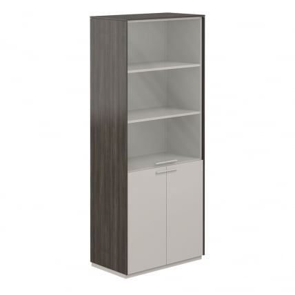 Шкаф высокий Atlas NZ-0331.BT.GS Бренсон Трюфель Серый камень_0