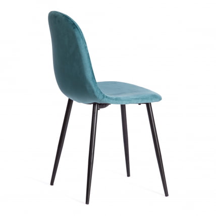 Стул BREEZE (mod. 4724) вельвет/металл, 44 х 53 х 87 см, Light pale green (темно-бирюзовый ) HLR60 / черный_2