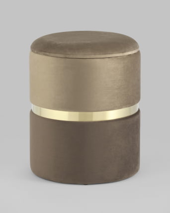 Пуф Кэрри с ящиком велюр Коричневый_1