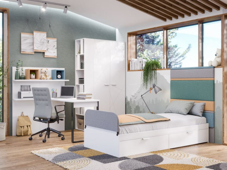 Комплект мебели для детской Милтон №1 Белый Шенилл_0