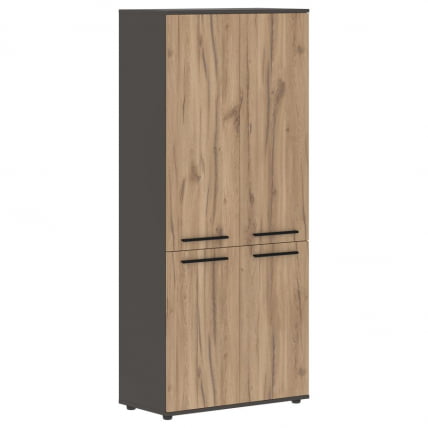 Шкаф с глухими средними и малыми дверьми ЕДИС ЕХCС 85.3 Дуб Денвер светлый Черный Мокко / EDIS EHCS_0