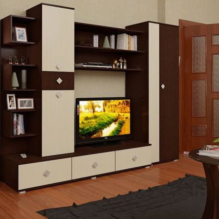 Стенка Стиль Венге/беленый дуб_0