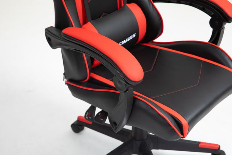 Кресло спортивное TopChairs Shadow черно-красный_7