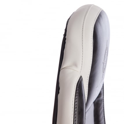 Кресло BAZUKA кож/зам, серый/белый , 2TONE/2TONE перф/36-01_16