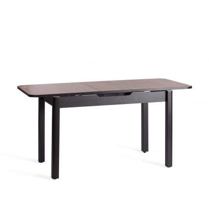 Стол АЛИГЕРЙ ЛДСП/ХПЛ/опора-массив березы , 130 х 75+30 х 75 см, Дуб Вотан/чёрный / ALIGERY ЛДСП/HPL/опора-массив_6