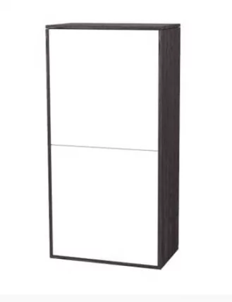 Шкаф навесной Куб К05 Белый софт Ясень черный_0