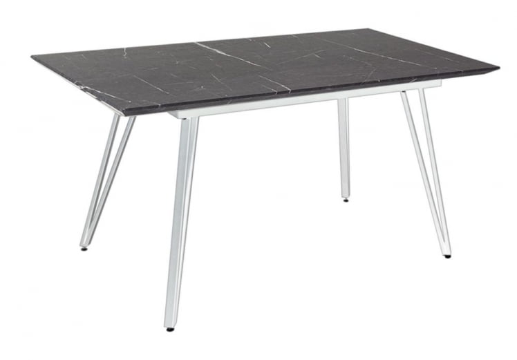 Стол раскладной Диего 140-180 вхите Мрамор графит / white_0
