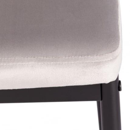 Стул VERTER (mod. 37-1) металл, вельвет, 47,8 х 41,5 х 97 см, Light grey (светло-серый) HLR14 / черный_7