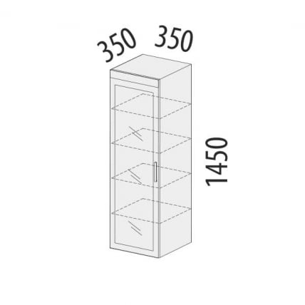 Шкаф-витрина малый (лев/прав) Тиффани 600.07_1