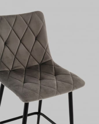 Стул полубарный Одди Diamond велюр темно-серый_8