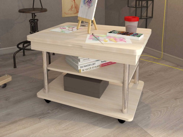 Журнальный стол-трансформер Агат-22.2 Дуб кобург_0