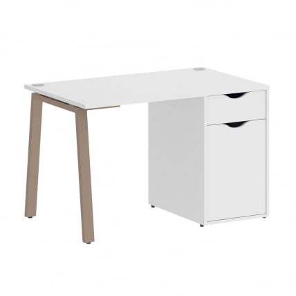 Стол письменный HOME OFFICE VR.SP-3-118.1.A Белый Бриллиант/Мокко металл_0
