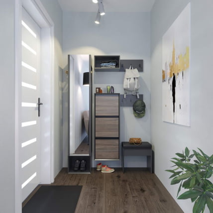 Обувница высокая Флекс ЛД 135.020.000 Оникс Серый Вяз дымчатый_2