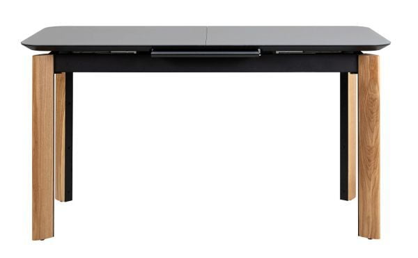 Стол раскладной Combi Glass 140-180 Automatic Natur/Dark matte glass_1