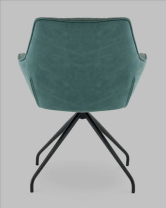 Кресло вращающееся Кимберли рогожка/замша зеленый_3