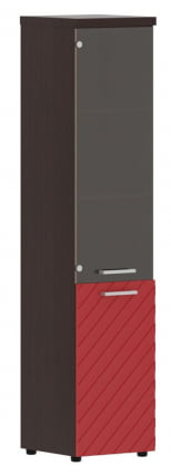 Шкаф колонка комбинированная с топом (правый) Torr LUX TLHC 42.2 R Венге Магия Красный_0